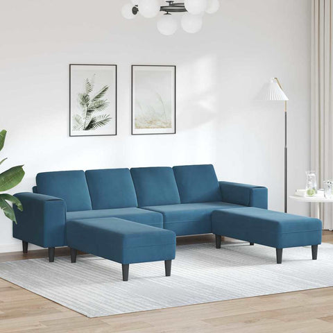 Sofa Set 3 pcs Blue Velvet 3335121