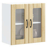 Kitchen Wall Cabinet with Glass Door Lucca Sonoma Oak Engineered Wood 853910