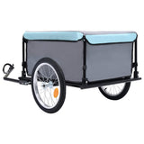 Bike Trailer Grey and Blue 65 kg 92589