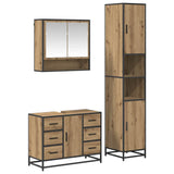Bathroom Furniture Set 3 pcs Artisan Oak Engineered Wood 3402486
