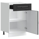 Kitchen Base Cabinet Kalmar Black Engineered Wood 853478