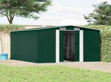 Garden Shed 257x298x178 cm Metal Green 143340
