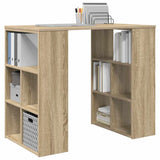 Desk with Shelf Sonoma Oak 90 x 50 x 75 cm Engineered Wood 869508