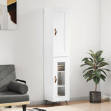 Highboard High Gloss White 34.5x34x180 cm Engineered Wood 3200363