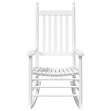 Rocking Chairs with Curved Seats 2 pcs White Solid Wood Fir 3281588