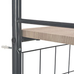 3 Piece Folding Dining Set with Storage Rack MDF and Steel 284406
