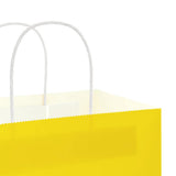 Paper Bags 250 pcs with Handles Yellow 32x22x28 cm 4101792