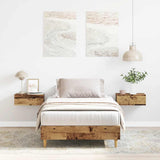 Bed Frame No Mattress Old Wood 90x190 cm Single Engineered Wood 861091