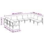 Garden Sofa Set Anthracite Steel 3379010