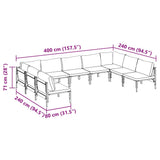 Garden Sofa Set Anthracite Steel 3379010