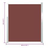Patio Retractable Side Awning 160x300 cm Brown 317885