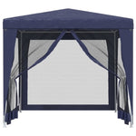 ZNTS Party Tent with 4 Mesh Sidewalls Blue 2.5x2.5 m HDPE 319222