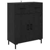 Highboard with Drawer 2 pcs Black Oak Engineered Wood 3416200