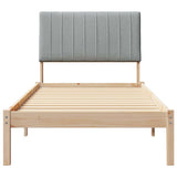 Bed Frame with Headboard Brown 90 x 200 cm Solid Pine Wood 878914