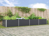 Planter Anthracite 385 x 100 x 75 cm Galvanised Steel 42018224