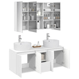 Bathroom Cabinet Set 4 pcs White Engineered Wood 3406463