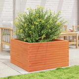 Garden Planter Wax Brown 80x80x46 cm Solid Wood Pine 3282421