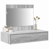 Dressing Table with Drawer Grey 83 x 40 x 70 cm Engineered Wood 865204