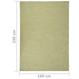 Outdoor Flatweave Rug 160x230 cm Green 340811