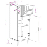 Bathroom Storage Cainet HAARLEM Concrete Grey 30 x 31 x 80 cm 896828