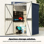 Wall-mounted Garden Shed Anthracite 118x100x178 cm Steel 316219