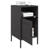 Bedside Cabinet Black 36x39x68 cm Steel 843066