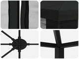 6 x 3 m Black Polyester and Steel 190 3376028