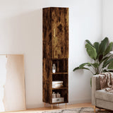 Highboard Smoked Oak 34.5x34x180 cm Engineered Wood 3198974
