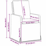 Dining Chairs 2 pcs Pink 57 x 67 x 98 cm Fabric 42017925