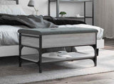 Shoe Bench Grey Sonoma 62x42x45 cm Engineered Wood 835190
