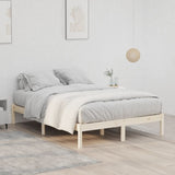 Bed Frame without Mattress 137x190 cm Solid Wood Pine Full 822458