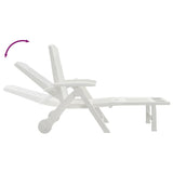 Folding Sun Lounger White Polypropylene 160 x 71 x 101 cm 364696