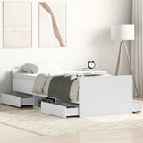 Bed Frame without Mattress White 100x200 cm 3203796
