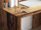 Desk with Shelf Old Wood 91 x 50 x 149 cm Engineered Wood 869264