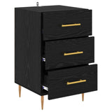 Bedside Cabinet Black Oak 40 x 40 x 66 cm Engineered Wood 882109