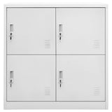 336432 Locker Cabinet Light Grey 90x45x92,5 cm Steel