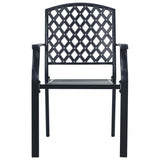 Stackable Garden Chair Set 5 pcs Anthracite Powder-coated Steel 3283769