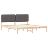 Bed Frame with Upholstered Headboard Dark Grey 180 x 200 cm 877960
