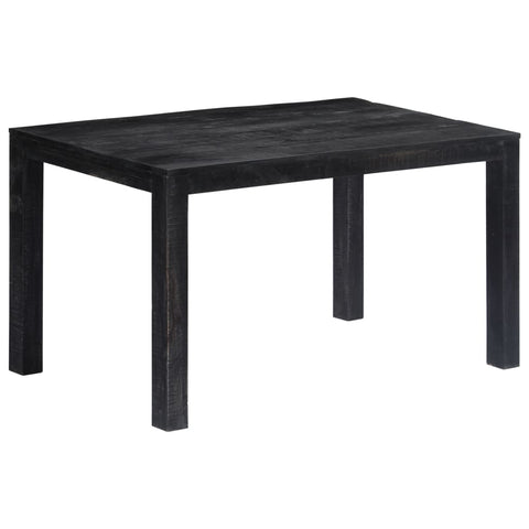 ZNTS Dining Table Black 140x80x76 cm Solid Mango Wood 247990