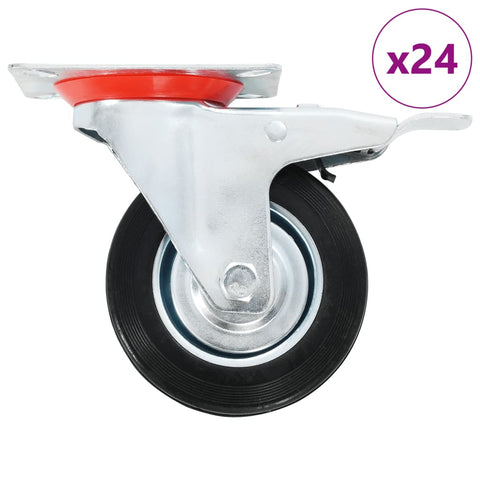 24 pcs Swivel Casters 100 mm 277964