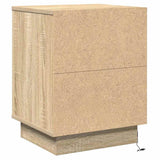 Bedside Cabinet with Drawer 2 pcs Sonoma Oak 39 x 34.5 x 50 cm 869615
