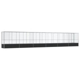 Aviary with Extension Silver 1250.5x107x212 cm Steel 3214271