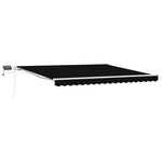 Retractable Awning with Manual Black 400 x 350 cm Fabric 3330776