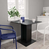 Dining Table Black Engineered wood 80x80 cm Durable 800253