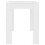 Dining Table White 120x60x76 cm Engineered Wood 800432