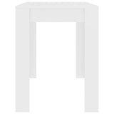 Dining Table White 120x60x76 cm Engineered Wood 800432