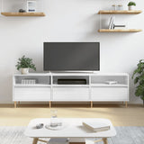 TV Cabinet High Gloss White 150x30x44.5 cm Engineered Wood 831270