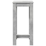 ZNTS Bar Table Concrete Grey 51x50x103.5 cm Engineered Wood 854403