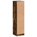 Highboard with Glass Door Smoked Oak 35x37x142 cm 836445