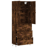 Highboard Smoked Oak 69.5x34x180 cm Engineered Wood 3195824